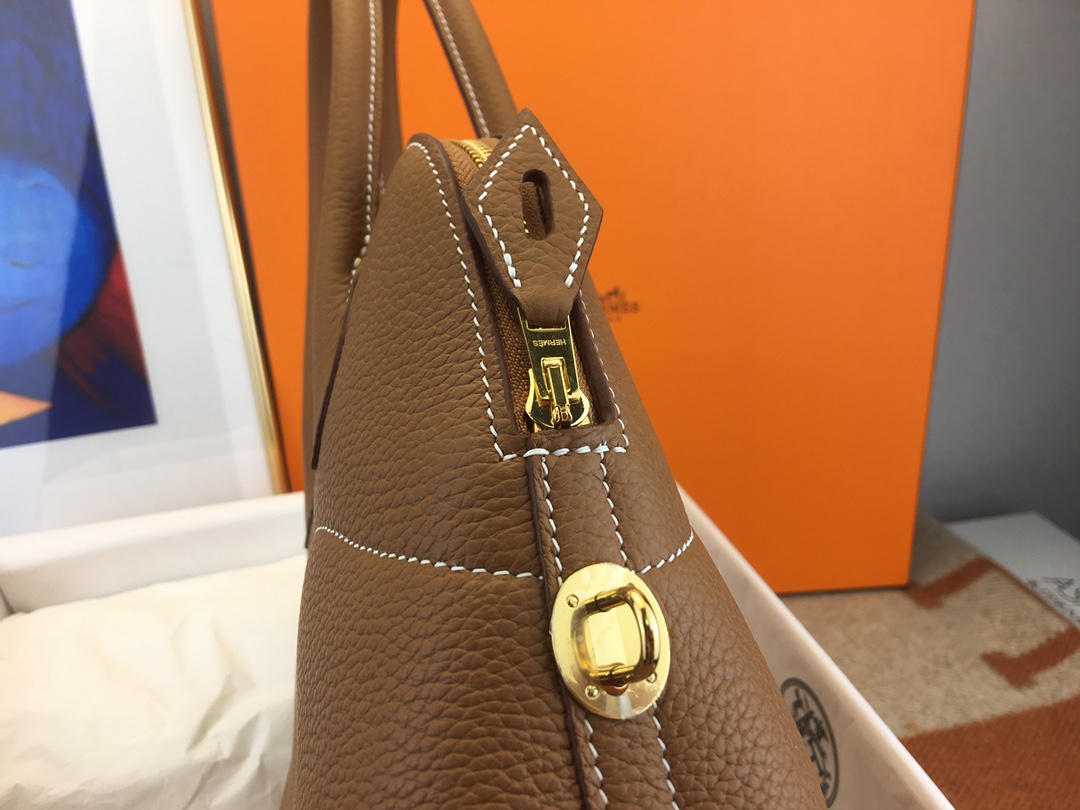 에르메스 볼리드31 골드브라운 금장 토고가죽